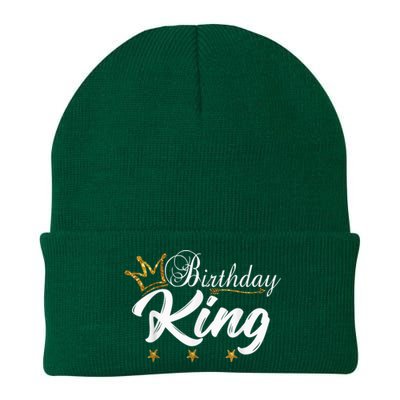 Birthday King Gold Crown Shirt For Boys And Men Knit Cap Winter Beanie