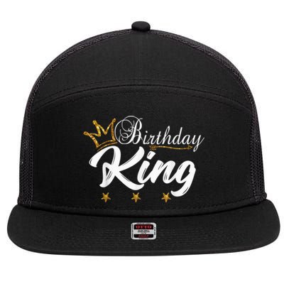 Birthday King Gold Crown Shirt For Boys And Men 7 Panel Mesh Trucker Snapback Hat