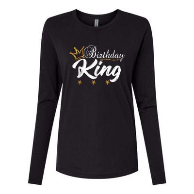 Birthday King Gold Crown Shirt For Boys And Men Womens Cotton Relaxed Long Sleeve T-Shirt