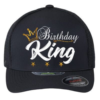 Birthday King Gold Crown Shirt For Boys And Men Flexfit Unipanel Trucker Cap