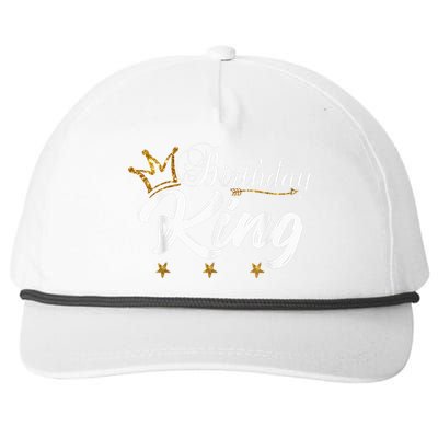 Birthday King Gold Crown Shirt For Boys And Men Snapback Five-Panel Rope Hat