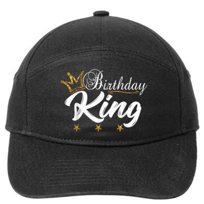 Birthday King Gold Crown Shirt For Boys And Men 7-Panel Snapback Hat