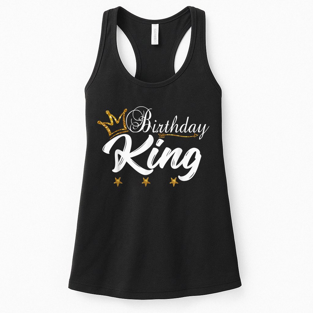 Birthday King Gold Crown Shirt For Boys And Men Womens Tank Top