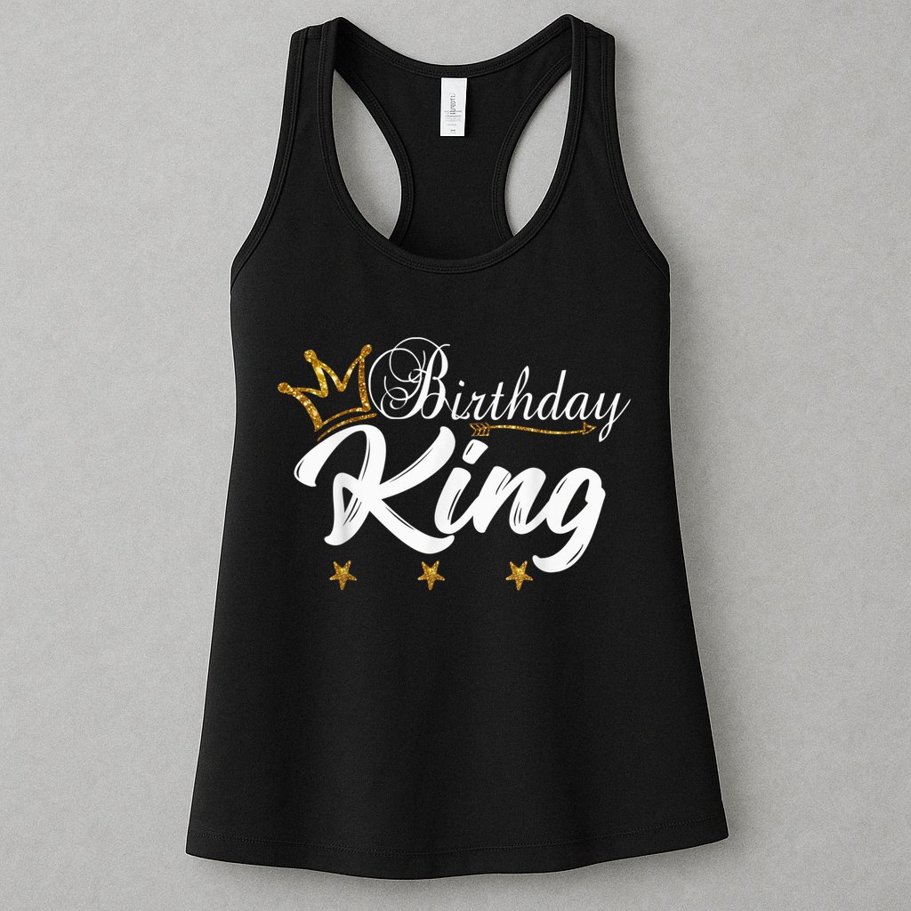 Birthday King Gold Crown Shirt For Boys And Men Womens Tank Top