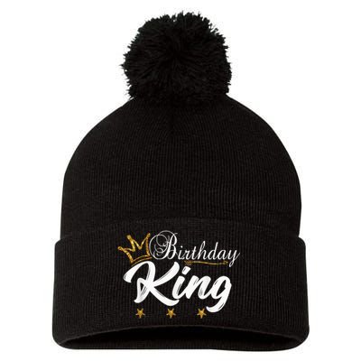 Birthday King Gold Crown Shirt For Boys And Men Pom Pom 12in Knit Beanie