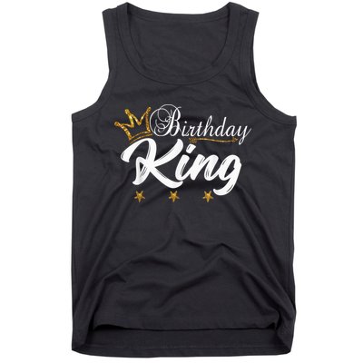 Birthday King Gold Crown Shirt For Boys And Men Tank Top