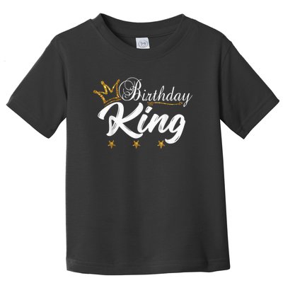 Birthday King Gold Crown Shirt For Boys And Men Toddler T-Shirt