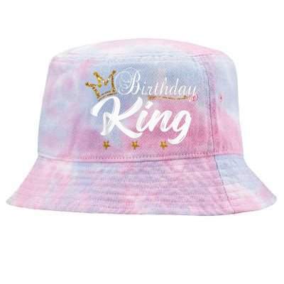 Birthday King Gold Crown Shirt For Boys And Men Tie-Dyed Bucket Hat