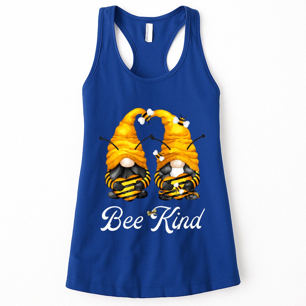 Bee Kind Gnomies Shows Love And Heart For Honey Bee Gnome Gift Womens Tank Top