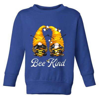 Bee Kind Gnomies Shows Love And Heart For Honey Bee Gnome Gift Toddler Sweatshirt