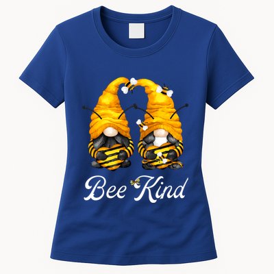 Bee Kind Gnomies Shows Love And Heart For Honey Bee Gnome Gift Womens T-Shirt