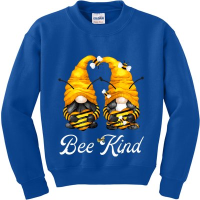 Bee Kind Gnomies Shows Love And Heart For Honey Bee Gnome Gift Kids Sweatshirt