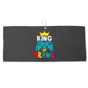 Brawl King Gamer Gaming Brawler Brawl Large Microfiber Waffle Golf Towel