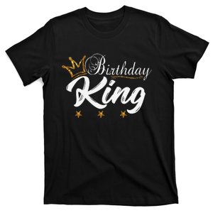 Birthday King Gold Crown For And T-Shirt