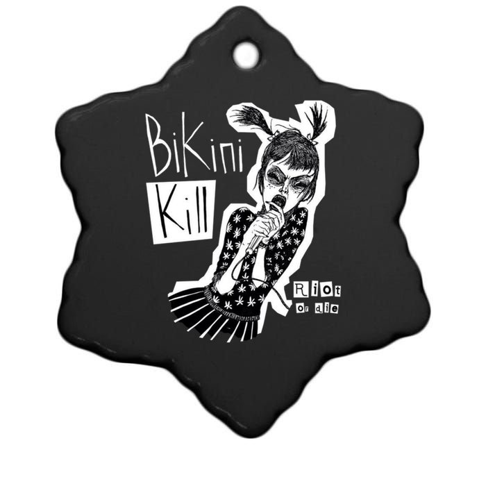 Bikini Kill Girl Funny Girl Power Ceramic Star Ornament