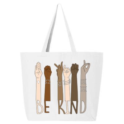 Be Kind Hand Sign Language Melanin Teachers Interpreter Asl Gift 25L Jumbo Tote