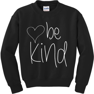 Be Kind Heart Love Blessed Grateful Kids Sweatshirt