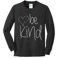 Be Kind Heart Love Blessed Grateful Kids Long Sleeve Shirt