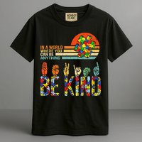 Be Kind Hand Sign Language ASL Puzzle Autism Garment-Dyed Heavyweight T-Shirt