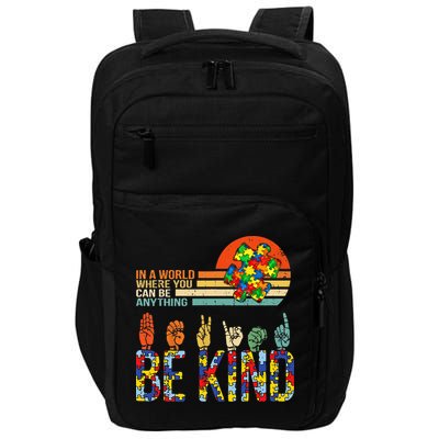Be Kind Hand Sign Language ASL Puzzle Autism Impact Tech Backpack