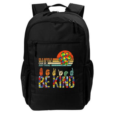 Be Kind Hand Sign Language ASL Puzzle Autism Backpack