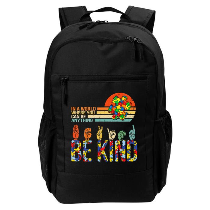 Be Kind Hand Sign Language ASL Puzzle Autism Backpack