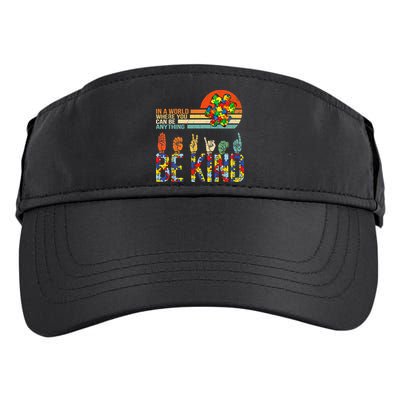 Be Kind Hand Sign Language ASL Puzzle Autism Adult Drive Performance Visor