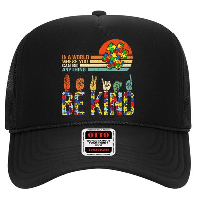 Be Kind Hand Sign Language ASL Puzzle Autism Trucker Hat