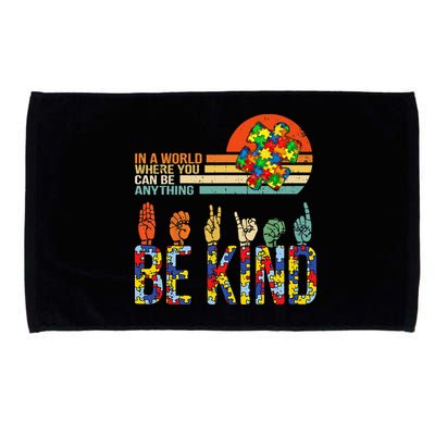 Be Kind Hand Sign Language ASL Puzzle Autism Microfiber Hand Towel