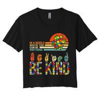 Be Kind Hand Sign Language ASL Puzzle Autism Crop Top