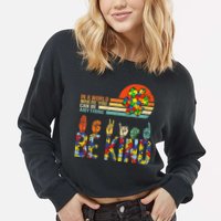 Be Kind Hand Sign Language ASL Puzzle Autism Cropped Pullover Crew