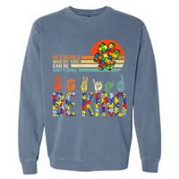 Be Kind Hand Sign Language ASL Puzzle Autism Garment-Dyed Sweatshirt