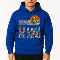 Be Kind Hand Sign Language ASL Puzzle Autism Hoodie