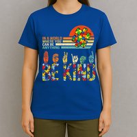 Be Kind Hand Sign Language ASL Puzzle Autism T-Shirt