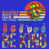 Be Kind Hand Sign Language ASL Puzzle Autism 16 in Basic Backpack