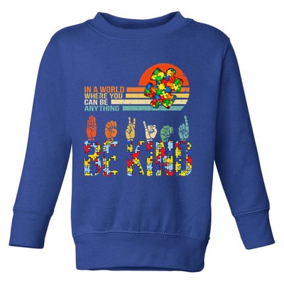 Be Kind Hand Sign Language ASL Puzzle Autism Toddler Sweatshirt