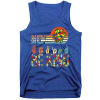 Be Kind Hand Sign Language ASL Puzzle Autism Tank Top