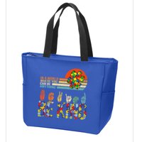Be Kind Hand Sign Language ASL Puzzle Autism Zip Tote Bag