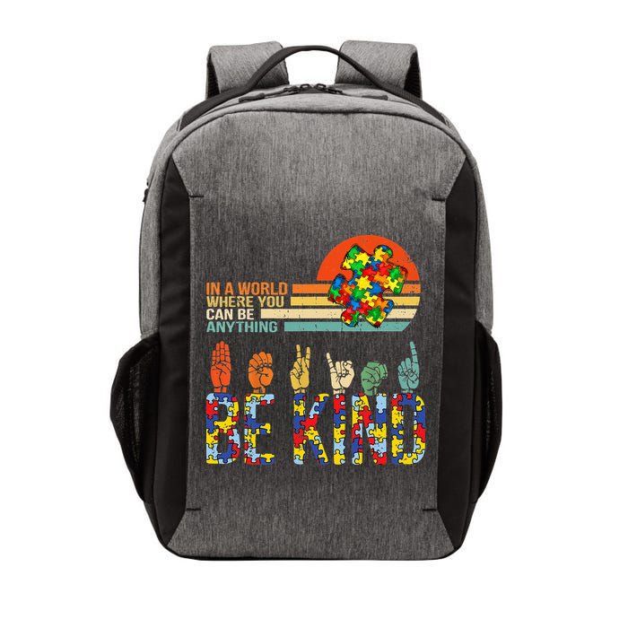 Be Kind Hand Sign Language ASL Puzzle Autism Vector Backpack
