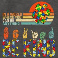 Be Kind Hand Sign Language ASL Puzzle Autism Vector Backpack