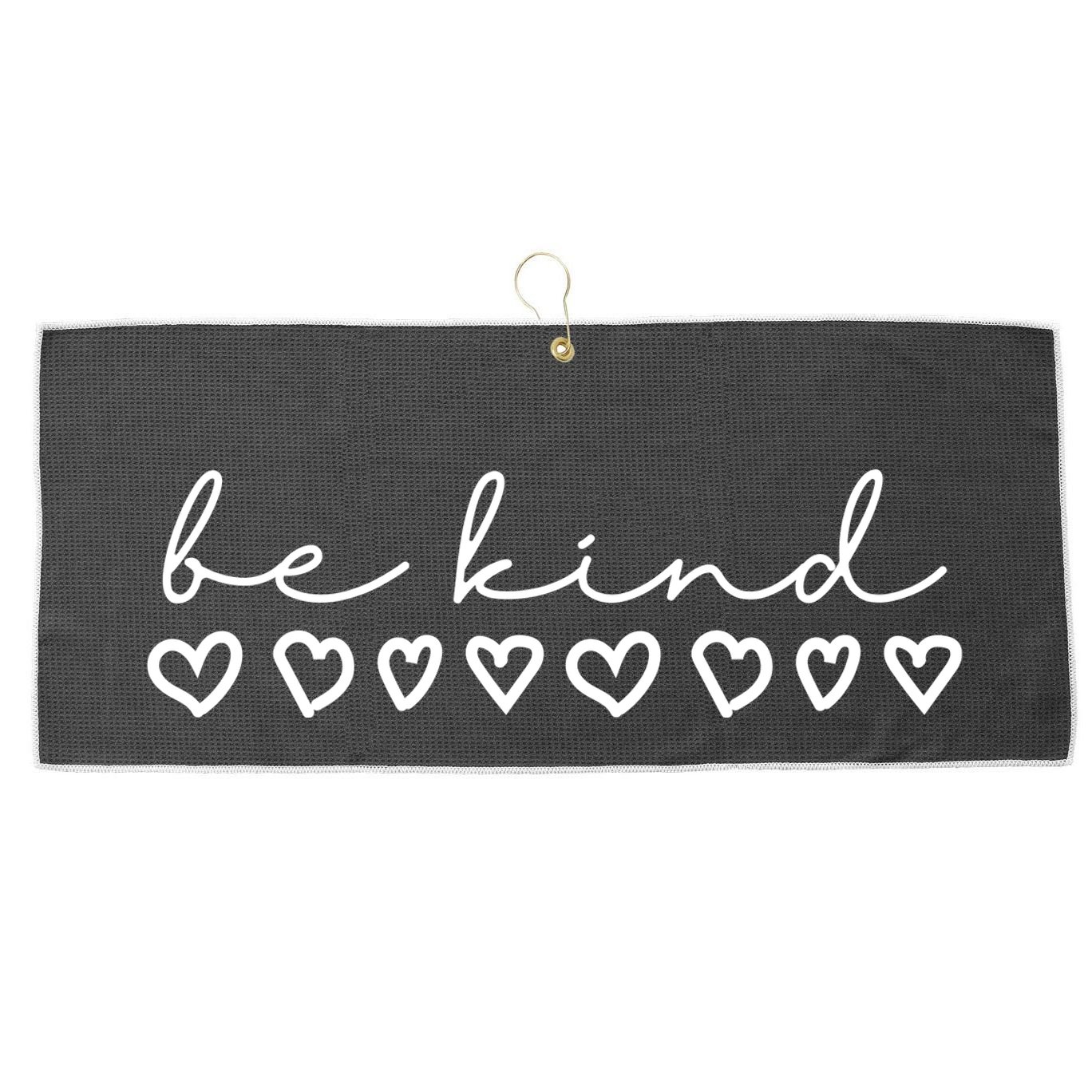 Be Kind Hearts Anti Bullying Large Microfiber Waffle Golf Towel
