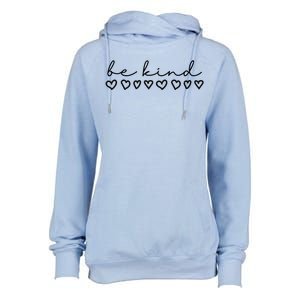 Be Kind Hearts Anti Bullying Womens Funnel Neck Pullover Hood