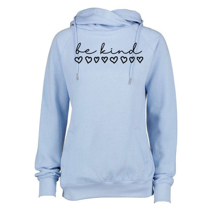 Be Kind Hearts Anti Bullying Womens Funnel Neck Pullover Hood