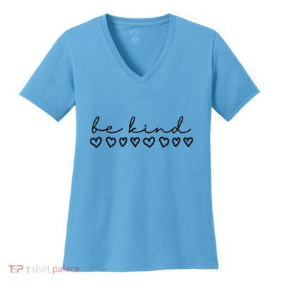 Be Kind Hearts Anti Bullying Women's V-Neck T-Shirt