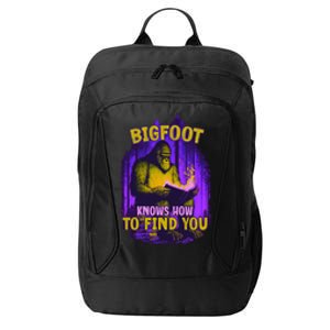 Bigfoot Knows How To Find You Loves To Read Cool Gift City Backpack