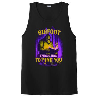 Bigfoot Knows How To Find You Loves To Read Cool Gift PosiCharge Competitor Tank