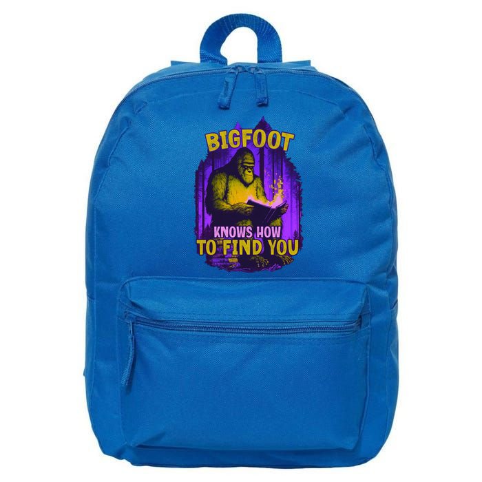 Bigfoot Knows How To Find You Loves To Read Cool Gift 16 in Basic Backpack