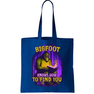 Bigfoot Knows How To Find You Loves To Read Cool Gift Tote Bag