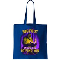 Bigfoot Knows How To Find You Loves To Read Cool Gift Tote Bag