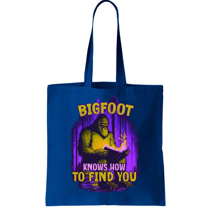 Bigfoot Knows How To Find You Loves To Read Cool Gift Tote Bag